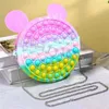 Nieuw!!! Messenger Bags Push Bubble Fidget Toy Party Gunst Cartoon Handtas Siliconen Stress Reliever Sensory Toy Groothandel TIKTOK BT29