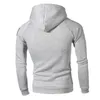 Autumn Zipper Neckline Hoody Sweatshirts Fleece Long Sleeve Men's Hoodies Sticker Pocket Winter Warmer Running Sportswear 3XL 210813