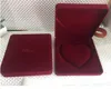 10st Big Velvet Pearl Necklace Box Case Heart Core Smycken Förpackning Box Förvaring Presentkartong Smycken Bär 19x19x4cm SL43