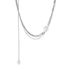 Colliers pendentif collier pour femmes bijoux en acier inoxydable chaîne de pull titane perle clavicule