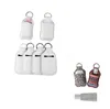 Party Favorit 30ml Sublimation Blank Neopren Parfymflaska Hållare SBR Hand Sanitizer Set Vit Keychain Gift DB845