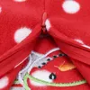 Rouge Polka Dot Bébé Filles Robe Polaire Hiver Noël Filles Blouse Enfants Vêtements De Noël Noeuds Papillon Bonhomme De Neige Enfant Robes Tenues 210413