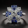 blue cluster ring