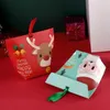 StoBag 20pcs Merry Christmas Happy Year Paper Box Baby Shower Party Candy Cake Package Gift Decorating Supplies With Ribbon 210602