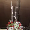 Blumen Vase 10 Köpfe Kerzenhalter Hintergründe Acryl hohe Kandelaber Kerzenständer Hochzeit Tischdekoration Blumenständer Kandelaber senyu458