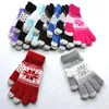 Fingerless Gloves 2021 Men/Women Stretch Knit Wrist Full Finger Unisex Mittens Warm Winter Touch Screen Snow Luvas Xmas Gifts