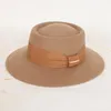 ベレー帽は2022年の冬のウールフラットハット回復古代の方法で英国のファッションワイドブリム凸concave子供贅沢c