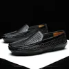 2021 여름 남성 신발 캐주얼 럭셔리 브랜드 정품 가죽 망 Loafers Moccasins 이탈리아어 통기성 슬립에 신발에