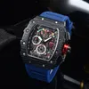 Casual Sport Watch Mens Top Brand Luxury Quartz Wristwatches Mans Clock Fashion Chronograph Silicone Strap Hot Selling