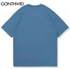 Gonthwid Tshirts Hip Hop Creative Butterfly Skriv ut Kortärmad T-shirts Streetwear Mens harajuku Hipster Casual Cotton Tees Topps G1229