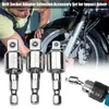 Professionella handverktygssatser 1P Electric Drill Socket Adapter för slagdrivrutin med hex skaft till fyrkantiga bitar Roterbar förlängning 1/4 "3/8" 1