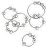 Stainless Steel Cockrings Penis Ring with Four Massage Beads Cock Rings Male Delayed Ejaculation Adult Sex Toys For Men