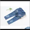 Kläder Baby Maternity Drop Leverans 2021 Fashion Girls Broderi Denim Baby Mjuk Bomull Jeans Kids Vår Höst Casual Byxor Barn Ela