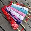 Kinesisk traditionell hantverk olja pappers paraply trähandtag silke tyg paraply regnbeständig dans cos paraply bröllop dekoration lla10709