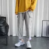 Streetwear Mężczyźni Sznurek Harem Spodnie Mężczyźni Baggy Jogging Spodnie Japoński Styl 2021 Nowe Spodnie męskie Spodnie dresowe Mężczyźni Odzież Y0927