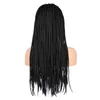 Synthetic Wigs Part Braided Box Braids Wig Long Black Hair 134 Lace Front For Women Cosplay With Baby5638993