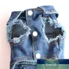 Dog Apparel DannyKarl Clothes Teddy VIP Than Bear Pet Autumn And Winter Clothing Vintage Scratch Pattern Personality Denim Vest1