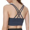 Sports Yoga Bra Back Cross Push Up Shockproof Fitness Gym Crop Tops Women Plain Yoga Workout Bras