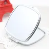 Specchi Specchietto tascabile compatto per sposa personalizzato per donna Specchio per trucco in cristallo argento a forma di cuore Regalo di nozze per damigella d'onore