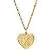 Collier avec nom initial en acier inoxydable Design simple Alphabet lettre amour coeur colliers A-Z femmes bijoux