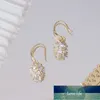 Ins Gold Ball Inlaid Big Zirconia Women Earrings 14K Real Gold Elegant Minimalist CZ Drop Earring Engagement Pendant Factory 6561399