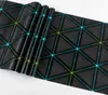 Bakgrundsbilder Luxury 3D Geometric Black Wallpaper KTV Room Modern Bar Night Club Dekorativ vattentät PVC -väggpapper P107