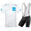 Ensembles de course 2021 France Tour Leader Maillot De Cyclisme Ensemble Jaune Vert Blanc À Pois Vêtements De Route Vélo Chemises Costume Maillot