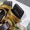 Złote Seksowne Muły Wysokie Obcasy Sandały Kobiety Metal Decorate Designer Buty Kobieta Luksusowe Heeled Sandal Damskie Pustki Kapcie