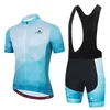 Maillot de cyclisme professionnel bleu clair pour hommes, ensemble respirant de course en équipe, kits de vélo de Sport, vêtements de vélo courts, M36242M, été 2022