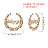 Women Gold Large Hoop Earrings Baby Girl Letter Silver Love Peach Heart Geometric Circle Bamboo Bone Earring Fashion Design Statem253k