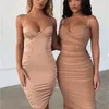 Ocstrade Mesh Two Piece Bandage Klänning Ankomst Tan 2 Set Outfits Summer Women Sexy Club Party 210527