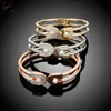 YuLaili Brand Classic Imitatie Pearl topkwaliteit polijsten modeontwerp armband meisjes legering drie tonen bangle inte22