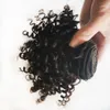 Brazylijskie dziewicze włosy Piękny krótki typ Boba Typ 6 cali Kinky Curly Double Weft Indian Remy Extensions 300GLOT 50GPC 6PCS97533106784544