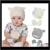 Cappelli Accessori Baby Kids Maternità Drop Delivery 2021 018 Mesi Guanti lavorati a maglia Cappellini per bebè carino Autunno Inverno Morbido cappello caldo Infa