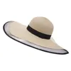 Женская шляпа пляж 16см широкий краевые соломенные летние шляпы для дам и кепок Боннец дизайнер солнцезащитный козырек