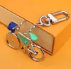 Diseñador Trend Mint Green Bicycle Key Rings Luxury Metal Bag Bag Bag Bag Costeo Coste
