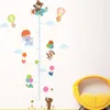 Стены наклейки мультфильм карт роста животных для детской комнаты украшения DIY детская сафари росписи искусства детей высота дома наклейки