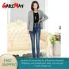 Jeans de inverno feminino feminino cintura alta denim magro quente espesso mais tamanho veludo jeans lã para as mulheres esticar pantalon femme 210428