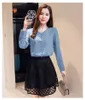 Femmes Tops Blouses Blusas Mujer de Moda Vêtements de mode coréenne Chemisier en mousseline de soie Bouton Solide Col V Blanc 2308 50 210521
