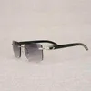 2023 مصمم نظارات جديدة طبيعية نظارة شمسية الرجال أسود أبيض بوفالو بوق الإكسسوارات العكسي ظلال نظارات عاهمة لخارجية ب ب في الهواء الطلق ب