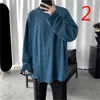 Autumn and winter long-sleeved solid color round neck T-shirt Korean version 210420