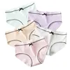 10Pcs/Lot Girls Cotton Underwear Cute Knot Soft Breathable Briefs Young Girl Panties Solid Girl Briefs Children Clothes 211122