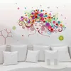 Mulher flor diy vinil adesivos de parede borboleta Quarto Quartos Casa decoração Arte decalques 3D papel de parede decoração adesivo de parede 210420