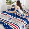 Starry Sky Bedspread Blanket 200x230cm High Density Super Soft Flannel Blanket to on for the Sofa/Bed/Car Portable Plaids F0261 210420