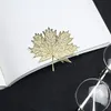 Segnalibro Creative Retro Golden Hollow Sycamore Leaves Design Metallo per libri Studenti scolastici Segnalibri vintage