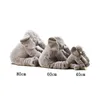 40 cm / 60 cm Fil Dolması Oyuncak Bebek Uyku Peluş Yastık Hayvan Yumuşak Bebek Arkalığı Çocuk Hediye 210728