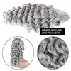 Trekkoord Paardenstaart Grijze Natuurlijke Golvende Krullend Poney Tail voor zwarte vrouwen, korte grijze bladerdeeg Paardenstaarten Extensions Jerry Curls Echt Haar met 2 Kammen en Elastische Net 120G 140G