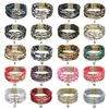 Bangle Retro Gifts Women Jewelry Leopard Leather Bracelets Multilayer Bangles Wrist Bands Wide Wrap Bracelet