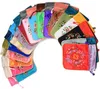 16.5x12CM jewelry bag,gift bag ,jewelry pouches,mixed color, silk bag handmade flower Chinese traditional style 211014