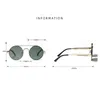 Runde 2021 Kostenlose Doppelstrahl-Sonnenbrille aus Metall im antiken europäischen und amerikanischen Stil